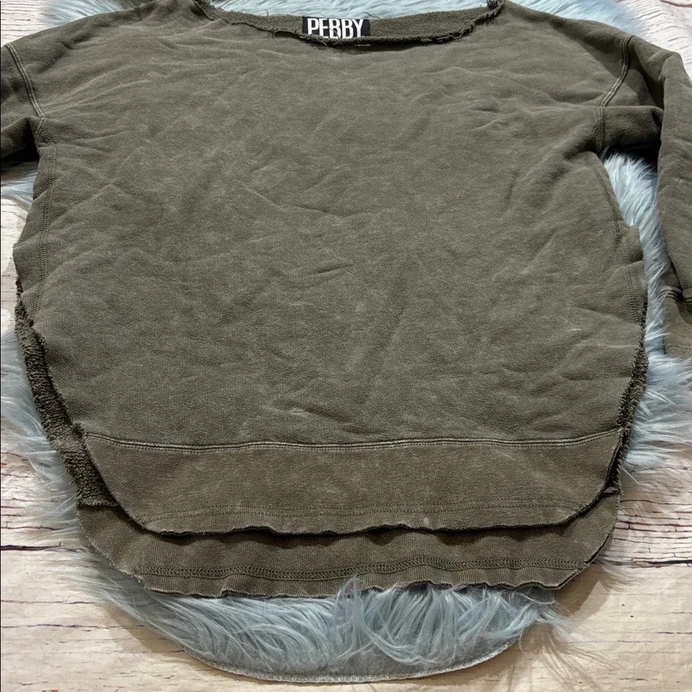 Pebby Olive Green Women's Sweatshirt - Picture 5 of 7